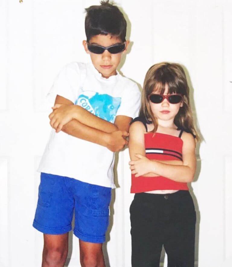 Dytto with her brother when they were young.